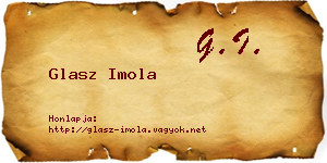 Glasz Imola névjegykártya